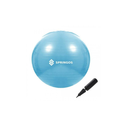 Gymnastická lopta 55 cm + pumpička SPRINGOS DYNAMIC modrý