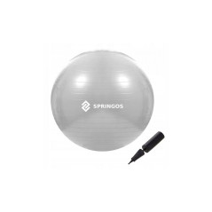Gymnastická lopta 75 cm + pumpička SPRINGOS DYNAMIC sivá