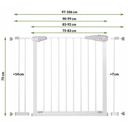 Nadstavec 14 cm pre zábranu SPRINGOS BabyLock čierny