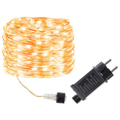 LED reťaz Nano - 20m, 200LED, 8 funkcií, IP44, teplá biela