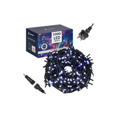 LED svetelná reťaz - 61,5m, 1000LED, IP44, multicolor