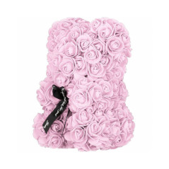 Medvedík z ruží 30 cm, ružový SPRINGOS ROSE BEAR