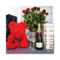 Medvedík z ruží 40 cm, červený SPRINGOS ROSE BEAR