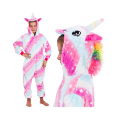 Pyžamo Kigurumi Jednorožec ružovo-biele, veľ. 130-140 cm SPRINGOS