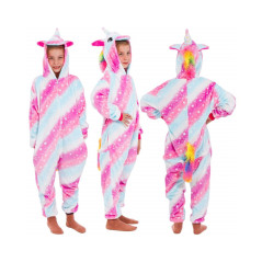 Pyžamo Kigurumi Jednorožec ružovo-biele, veľ. 130-140 cm SPRINGOS