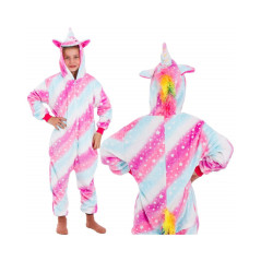 Pyžamo Kigurumi Jednorožec ružovo-biele, veľ. 130-140 cm SPRINGOS