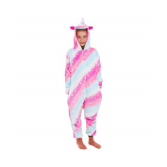 Pyžamo Kigurumi Jednorožec ružovo-biele, veľ. 130-140 cm SPRINGOS