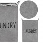 Úložný kôš 81l, šedý s nápisom Laundry SPRINGOS HA0112