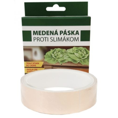 Samolepiaca páska proti slimákom 4 m x 2,5 cm, medená