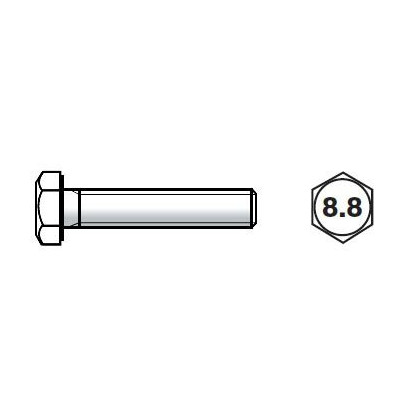 Skrutka DIN933 pevnostná tr. 8.8 ZN, 15ks, M6x25