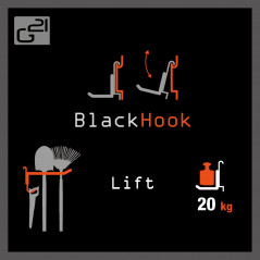 Závesný systém BlackHook lift 7,6 x 15 x 27 cm