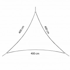 Tieniaca slnečná plachta 4x4x4 m, tmavo šedá SPRINGOS SAIL