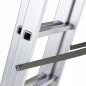 Hliníkový rebrík 3x7 priečok trojdielny DRABEST DW3-7 BASIC