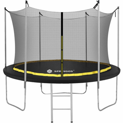 Trampolína SPRINGOS 250 cm s vnútornou ochrannou sieťou + rebrík