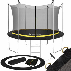 Trampolína SPRINGOS 250 cm s vnútornou ochrannou sieťou + rebrík