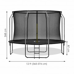 Trampolína SPRINGOS MAX 366 cm s vnútornou ochrannou sieťou + rebrík