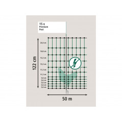 Nevodivá sieť pre hydinu KERBL PREMIUM 122 cm x 50 m / 2 hroty