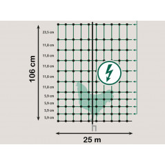 Vodivá sieť pre hydinu KERBL 106 cm x 50 m / 2 hroty