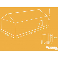 Výbeh pre hlodavce s podhrabovou zábranou KERBL 180 x 90 x 75 cm