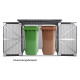 Kovový box na smetné nádoby 154x97x115/133 cm DMB2