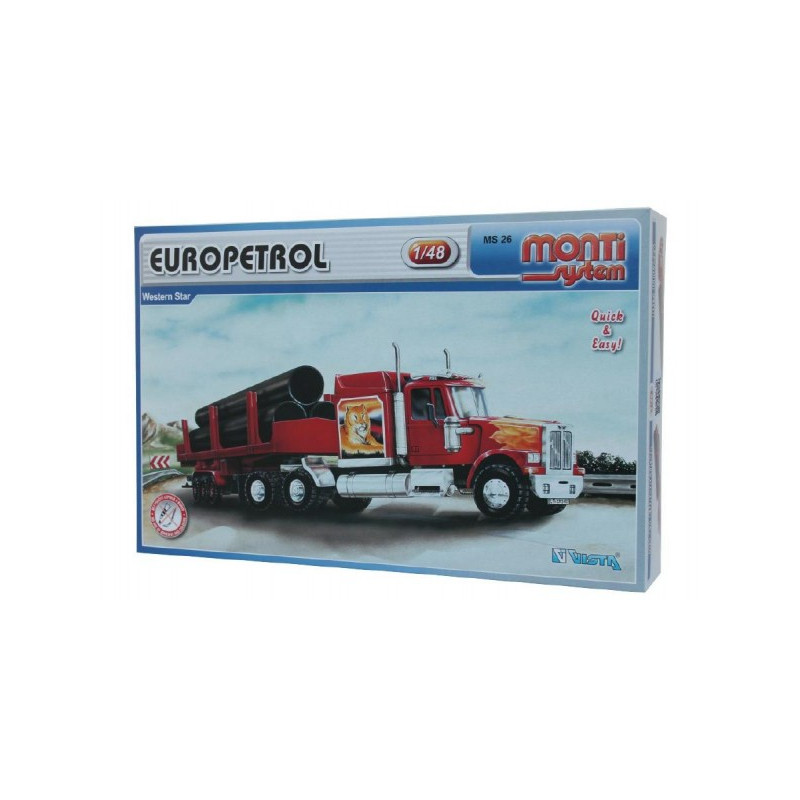 Stavebnica Monti 26 Europetrol Western star 1:48 v krabici 32x20,5x7,5cm