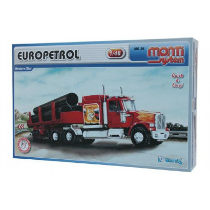 Stavebnica Monti 26 Europetrol Western star 1:48 v krabici 32x20,5x7,5cm