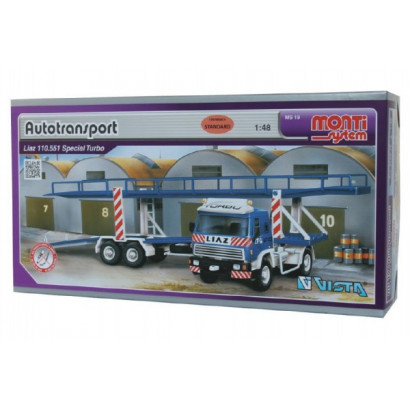 Stavebnica Monti 19 Autotransport Liaz 1:48 v krabici 31,5x16,5x7,5cm