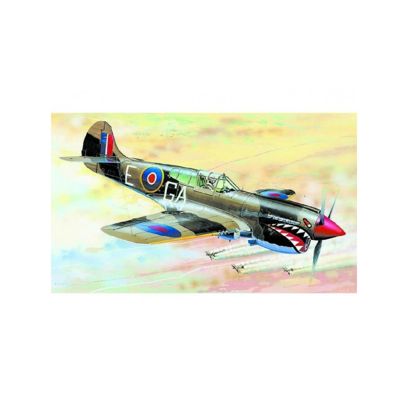 Model Curtiss P-40 K Kittyhawk MK.3 13,2 x 15,7cm v krabici 25x14,5x4,5cm