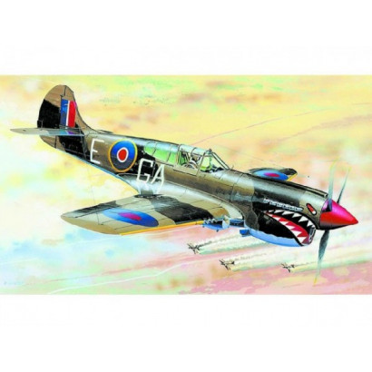 Model Curtiss P-40 K Kittyhawk MK.3 13,2 x 15,7cm v krabici 25x14,5x4,5cm