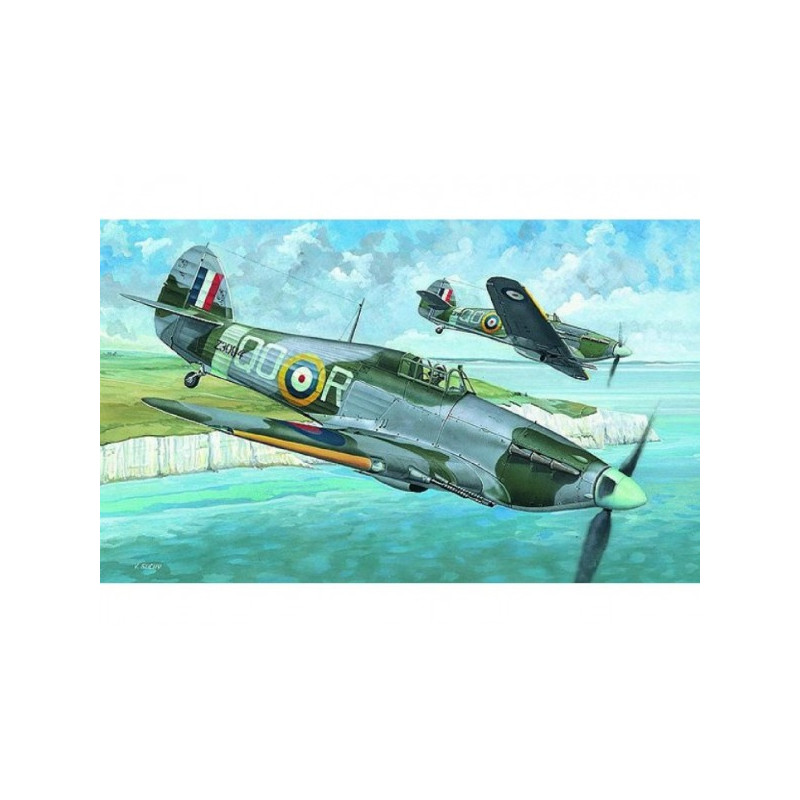 Model Hawker Hurricane MK.IIC 13,6x16,9cm v krabici 25x14,5x4,5cm