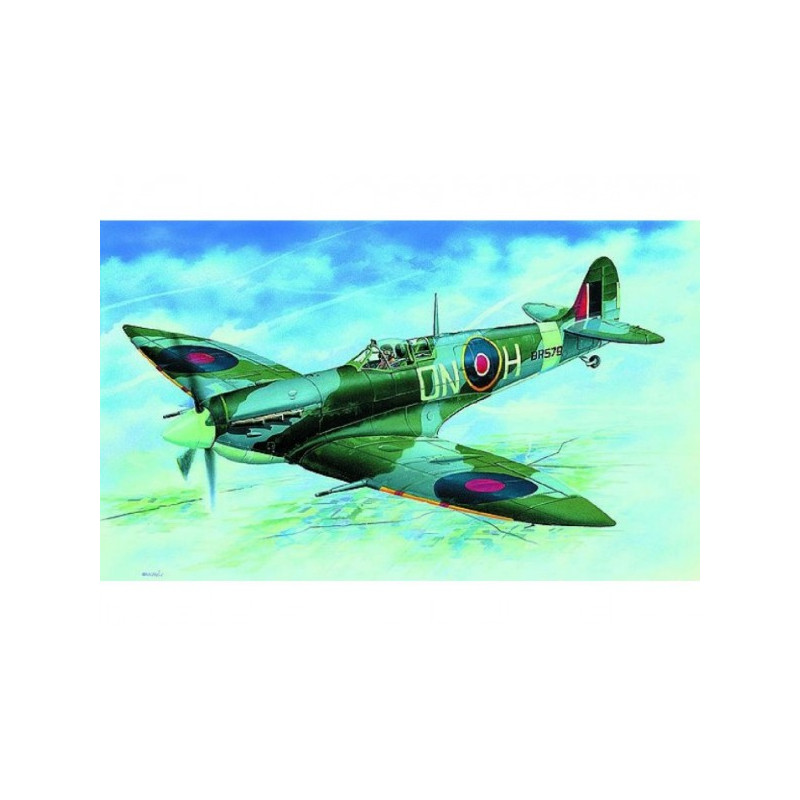 Model Supermarine Spitfire H.F.MK.VI 12,9x17,2cm v krabici 25x14,5x4,5cm