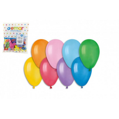 Balónik nafukovací 7 "priemer 19cm 100ks v sáčku karneval