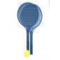 Soft tenis plast farebný + lopta 53cm v sieťke