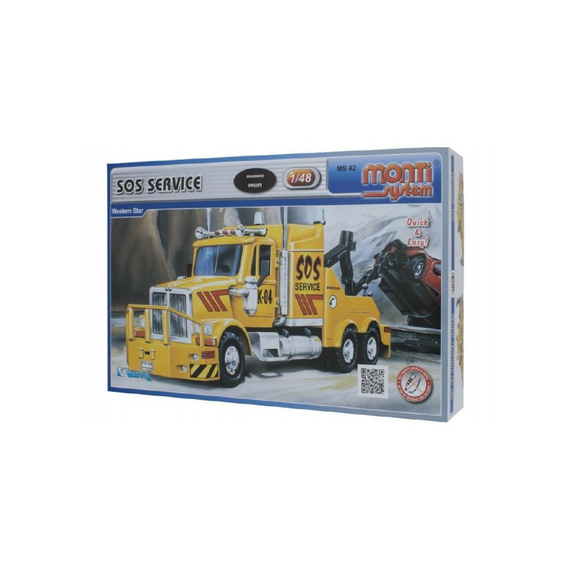 Stavebnica Monti 42 SOS Service Western star 1:48 v krabici 22x15x6cm