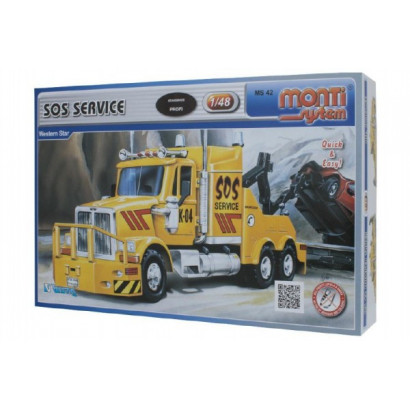 Stavebnica Monti 42 SOS Service Western star 1:48 v krabici 22x15x6cm