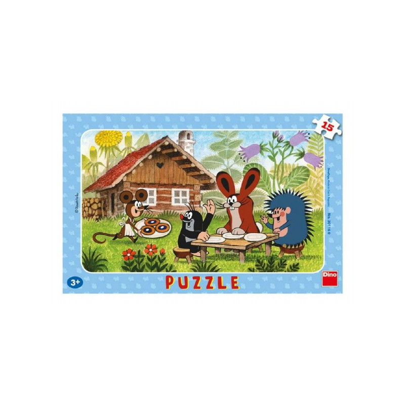 Puzzle doskové Krtko na návšteve 29,5x19cm 15 dielikov