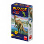 Puzzle Dinosaury 23,5x21,5cm 60 dielikov + figúrka asst 6 druhov v krabičke 24ks v boxe