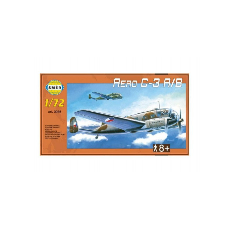 Model Aero C-3 A / B 1:72 29,5x16,6cm v krabici 34x19x5,5cm