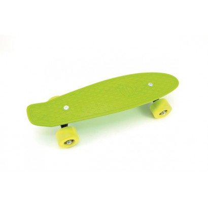 Skateboard - pennyboard 43cm, nosnosť 60kg plastové osi, zelené, žlté kolesá