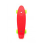 Skateboard - pennyboard 43cm, nosnosť 60kg plastové osi, červené, zelené kolesá