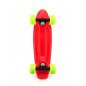 Skateboard - pennyboard 43cm, nosnosť 60kg plastové osi, červené, zelené kolesá