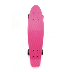 Skateboard - pennyboard 60cm nosnosť 90kg, kovové osi, ružová farba, čierne kolesá