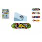 Skateboard prstový s rampou plast 10cm asst mix farieb na karte