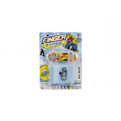 Skateboard prstový s rampou plast 10cm asst mix farieb na karte