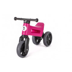 Odrážadlo FUNNY WHEELS Rider Šport ružové 2v1, výška sedla 28 / 30cm nosnosť 25kg 18m + v krabici