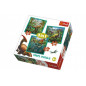 Puzzle 3v1 Svet dinosaurie 20x19,5cm v krabici 28x28x6cm