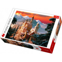 Puzzle Zimné zámok Neuschwanstein 3000 dielikov 116x85cm v krabici 40x27x9cm