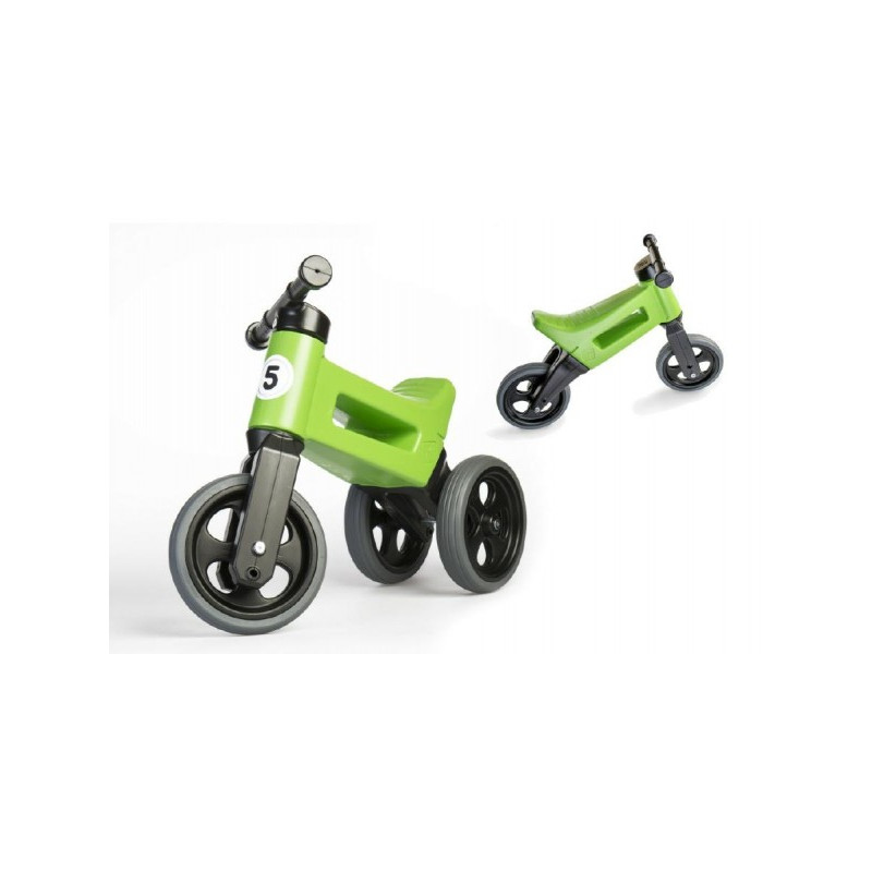 Odrážadlo FUNNY WHEELS Rider Šport zelené 2v1, výška sedla 28 / 30cm nosnosť 25kg 18m + v sáčku