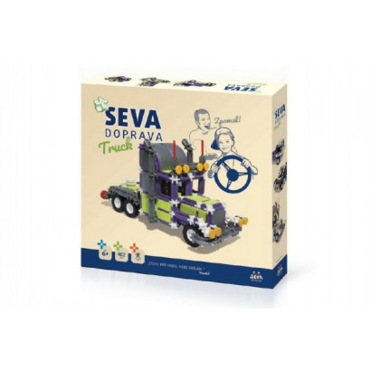 Stavebnica Seva Doprava Truck plast 402 dielikov v krabici 35x33x5cm