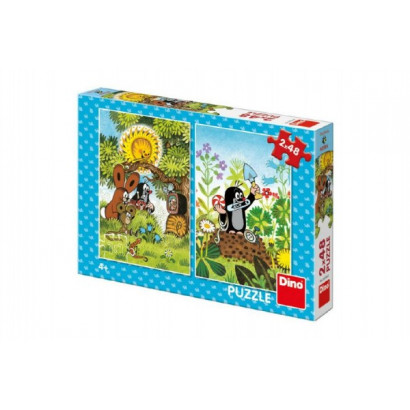 Puzzle Krtko 2x48 dielikov 18x26cm v krabici 27x19x4cm